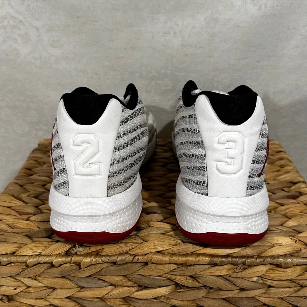 Air Jordan CP3.X Basketball High Top Sports Shoes White Black Red Size 6Y